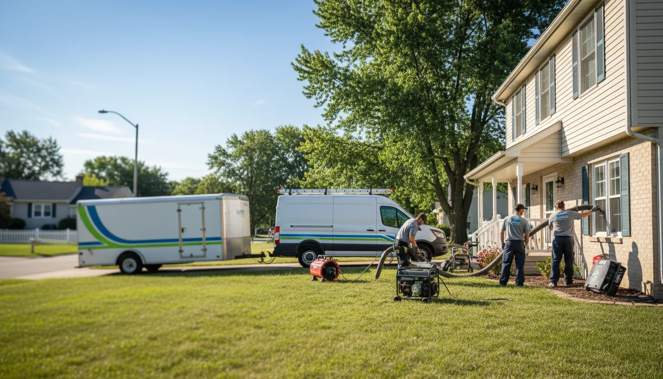 Flooded Basement Restoration And Cleanup With Repair in Hurst, IL near me